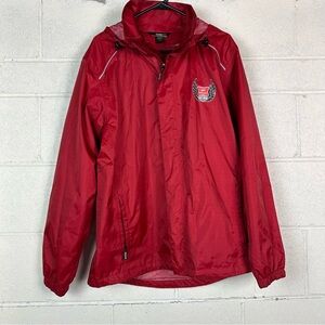 Harley Davidson Miller High life red Windbreaker water resistant Jacket size XL